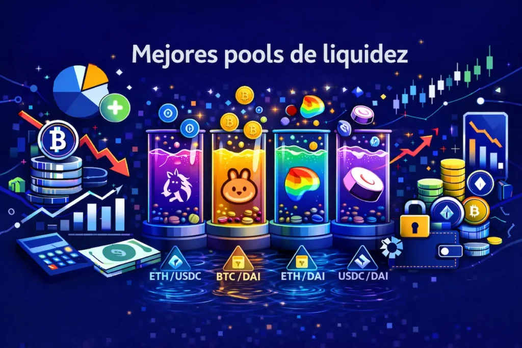 Mejores pools de liquidez y criptomonedas