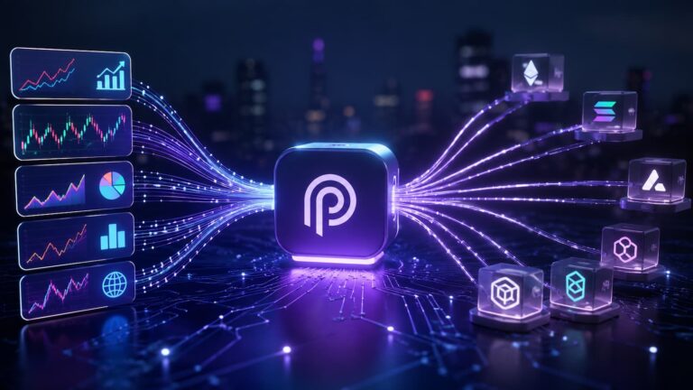 Pyth Network lleva datos de mercado a aplicaciones blockchain mediante oráculos.