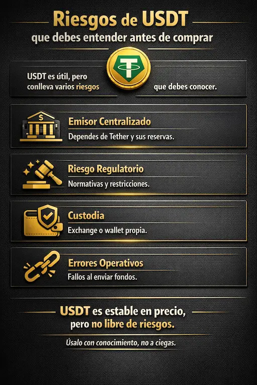 Riesgos de USDT conoce los riesgos