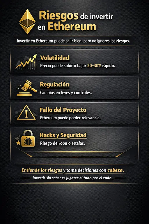 Riesgos de invertir en Ethereum