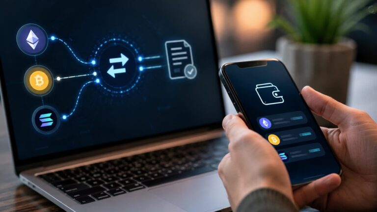 Un DEX conecta una wallet con contratos inteligentes para intercambiar criptoactivos.