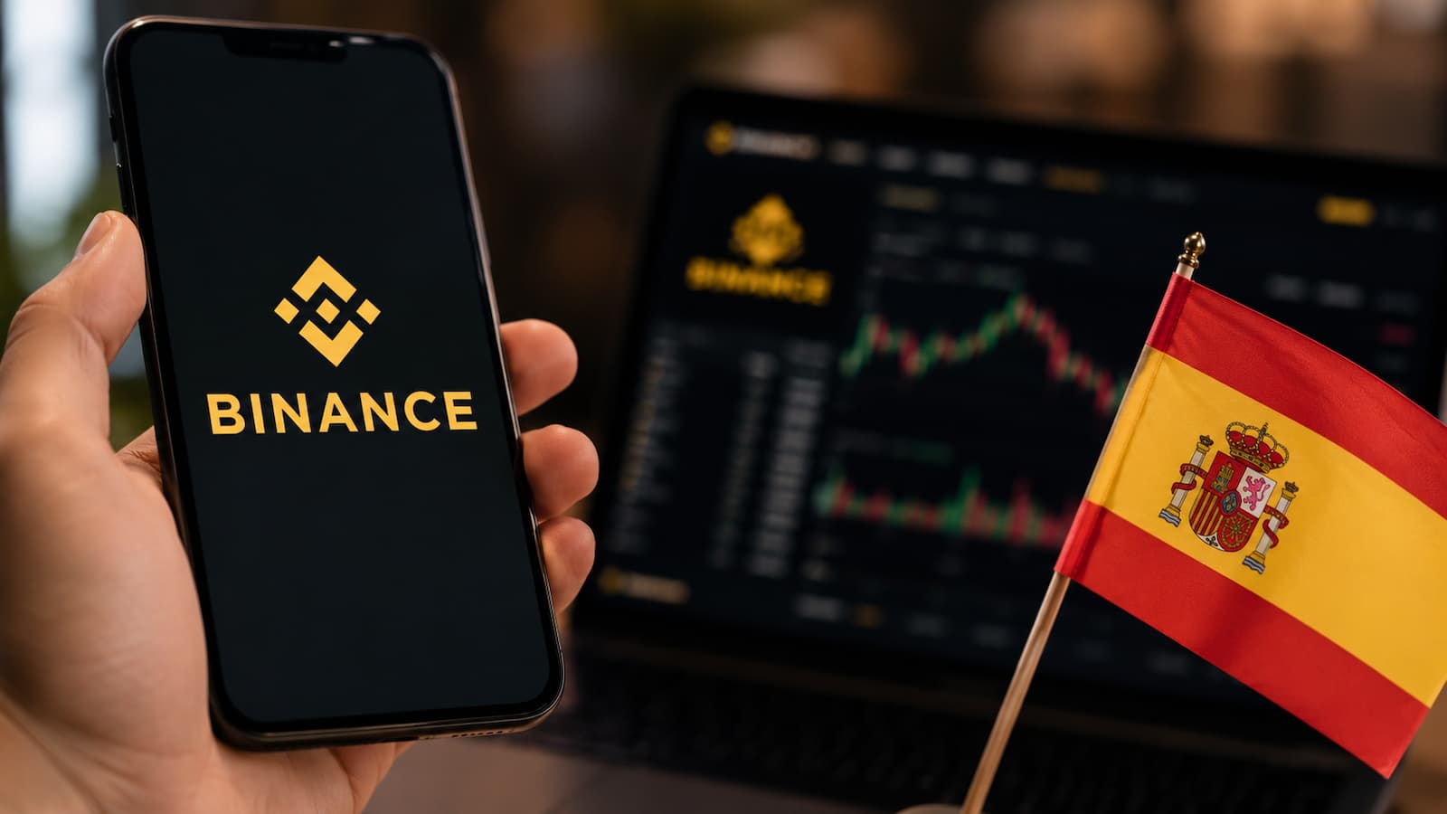 Binance Spain limita depósitos mientras mantiene retiradas durante su salida bajo MiCA.