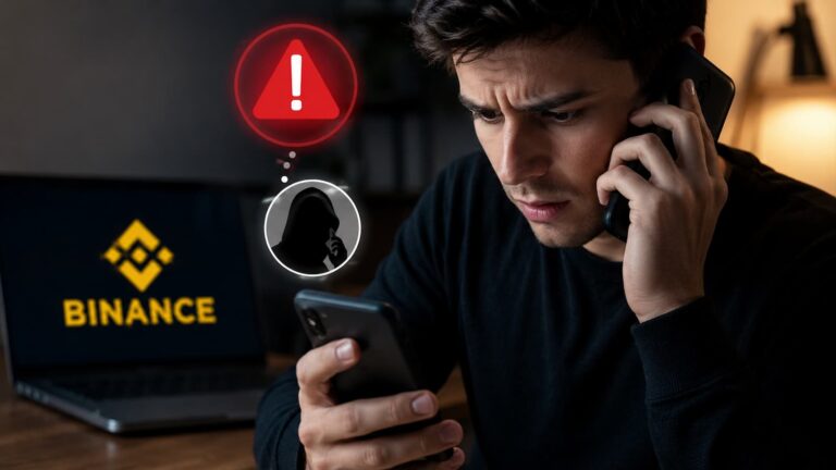 Binance advierte de llamadas falsas que buscan robar credenciales y acceso a cuentas.