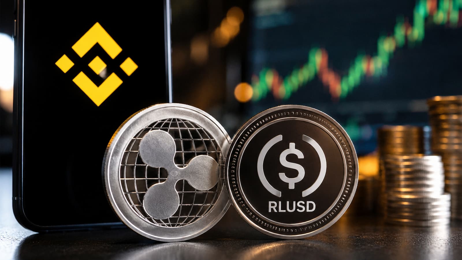 Binance vincula las recompensas en XRP a la tenencia y uso de RLUSD.