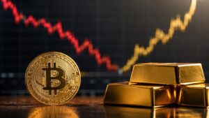Bitcoin pierde fuerza frente al oro mientras el mercado debate si la señal anticipa un giro.