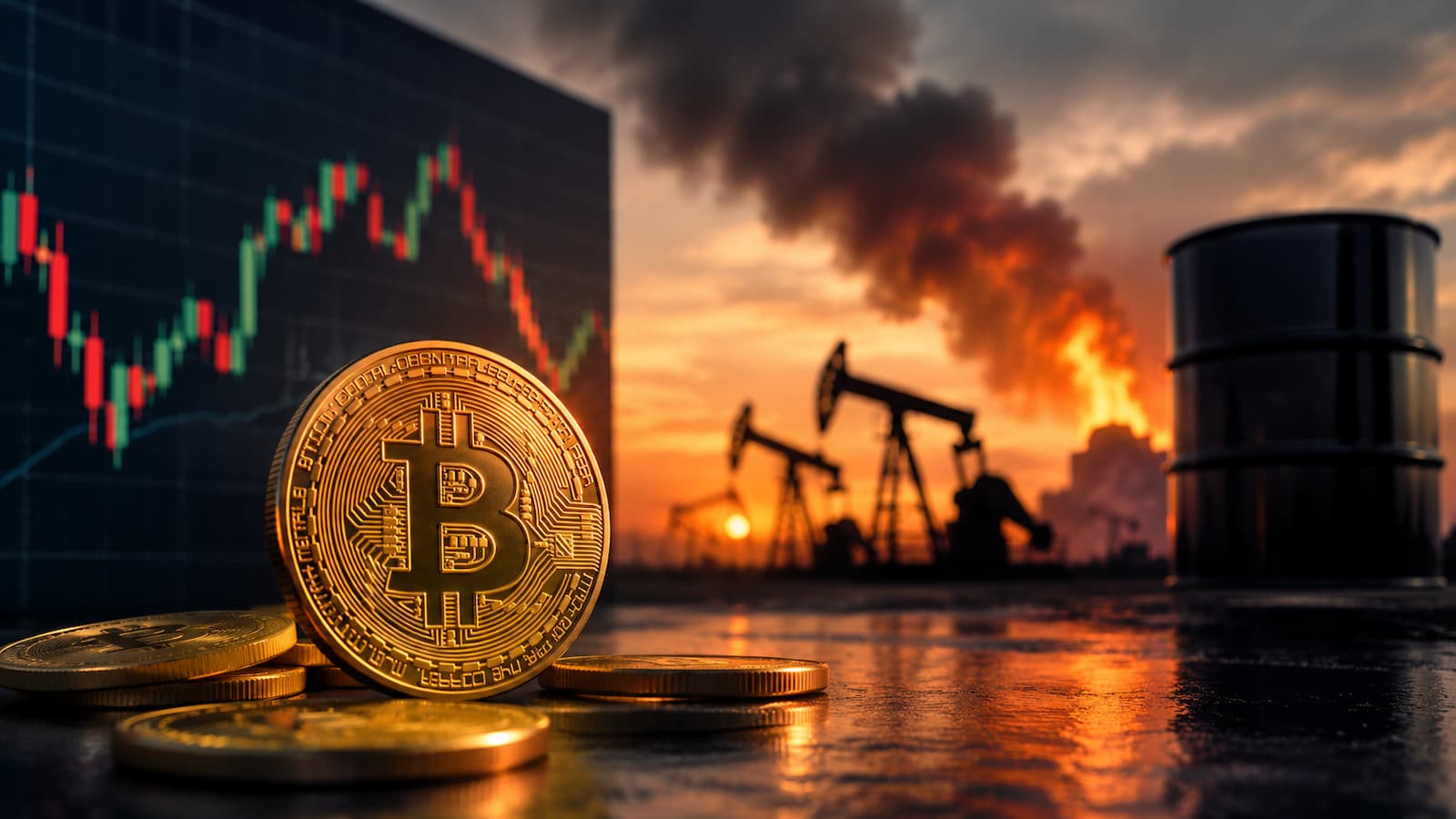 Bitcoin ronda los 62.700 dólares mientras suben el petróleo y la tensión geopolítica.