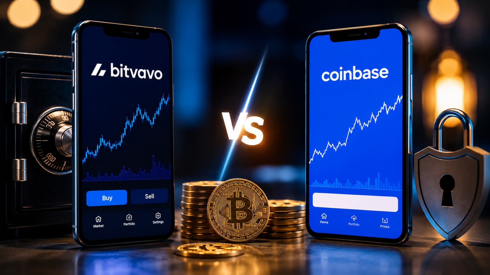 Bitvavo vs Coinbase costes seguridad y diferencias