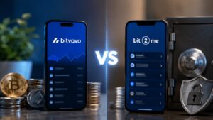 Bitvavo y Bit2Me comparados por costes regulación custodia y facilidad de uso.