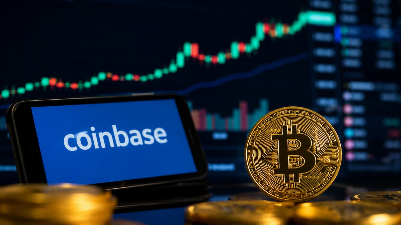 Coinbase y otras acciones cripto avanzan mientras Bitcoin recupera los 66.000 dólares.
