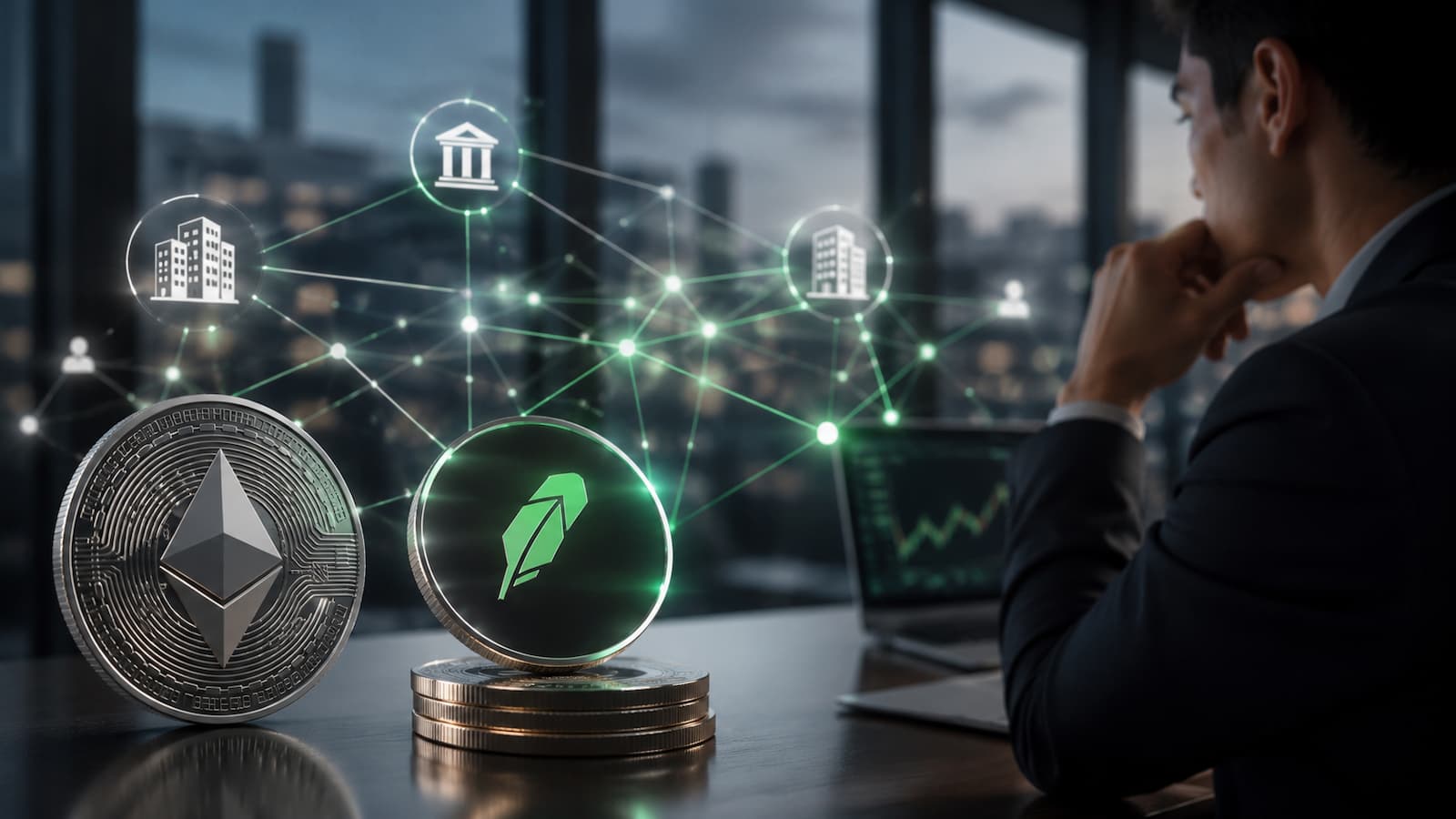 Ethereum y Robinhood Chain adopción empresarial con un problema de captura de valor.