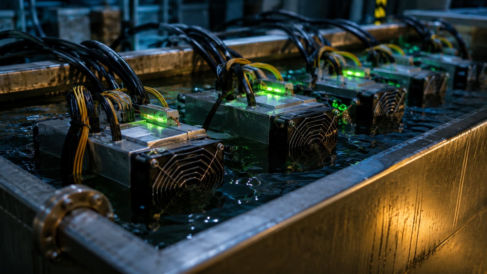 Mineros de Bitcoin sumergidos en líquido refrigerante en Hawkesbury Brewing Co.