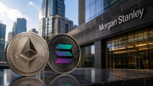 Morgan Stanley prepara ETF de Ethereum y Solana con staking y una comisión anual del 0 14%.