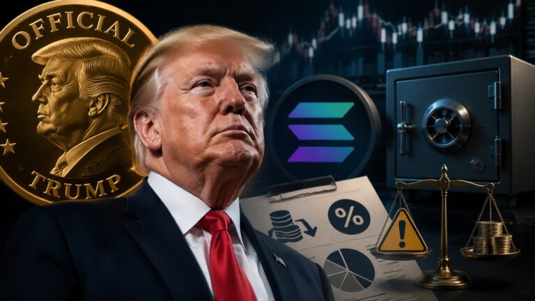 OFFICIAL TRUMP junto a referencias a Solana costes custodia y riesgos de inversión