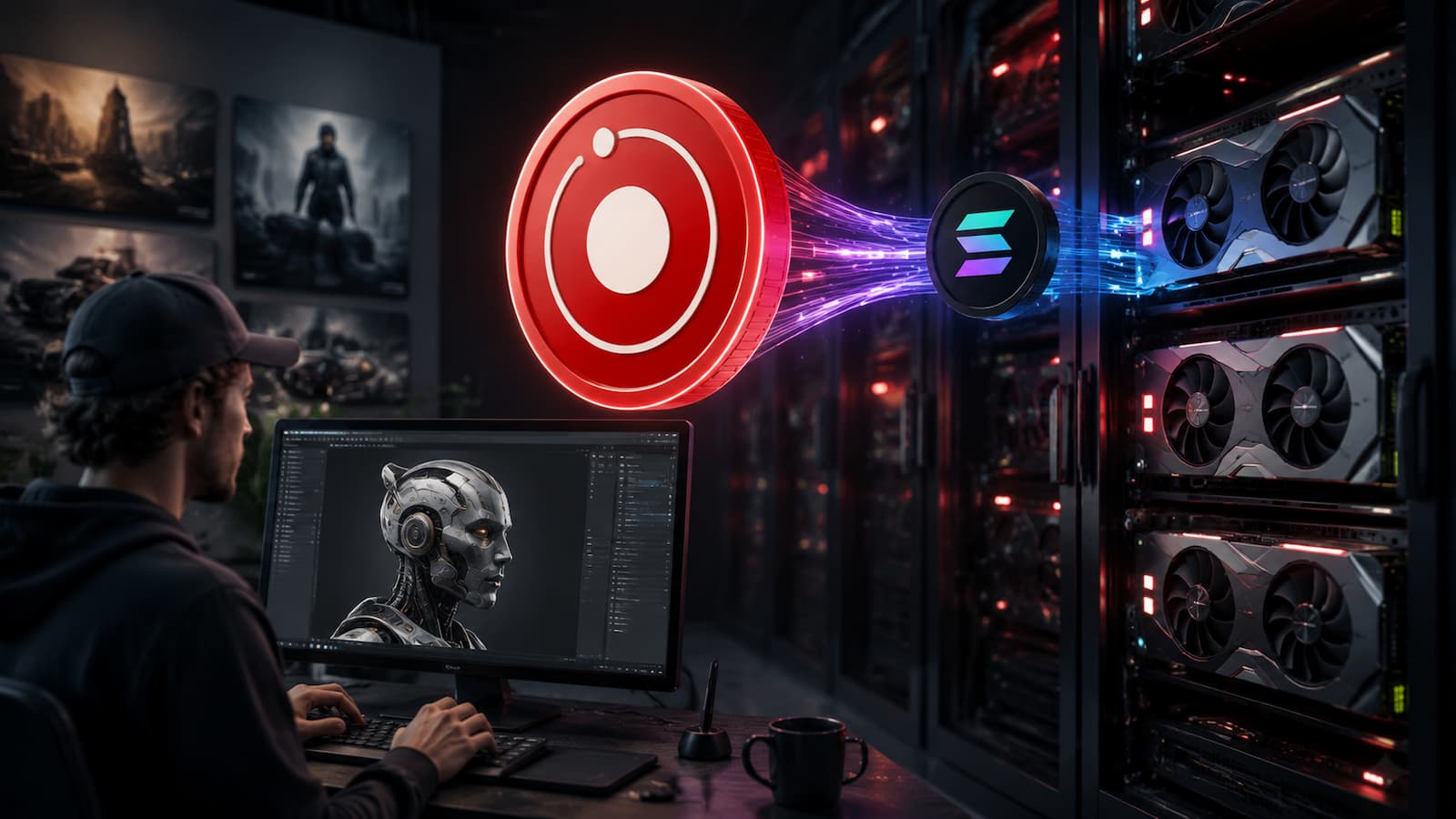 Render conecta creadores con potencia GPU mediante el token RENDER en Solana.