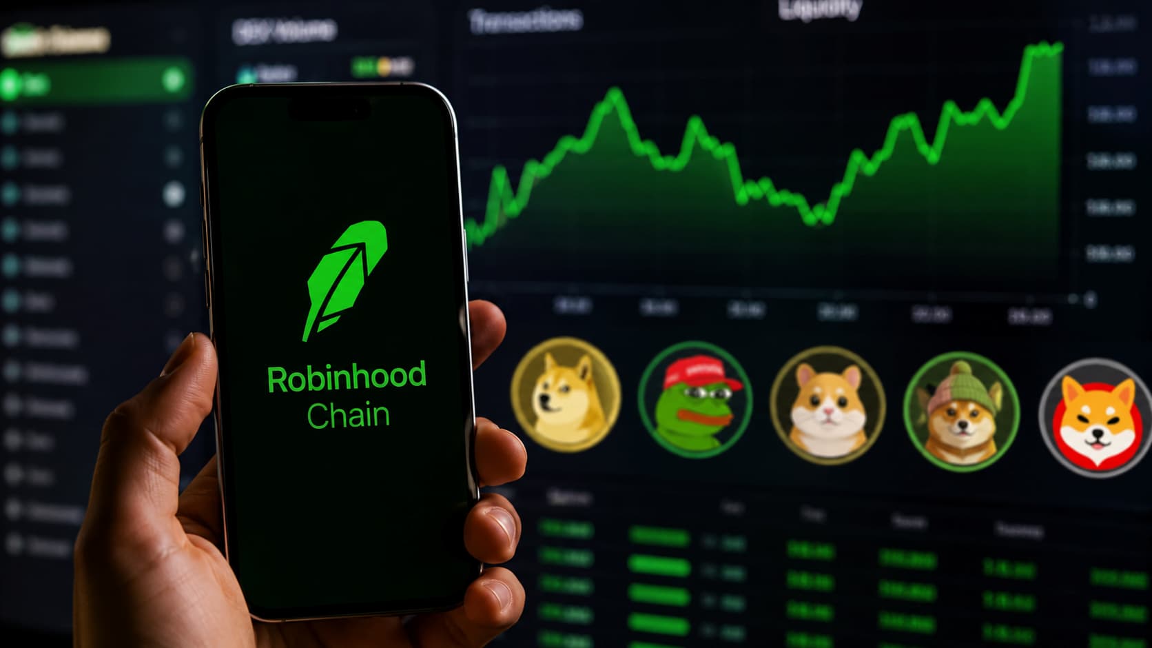 Robinhood Chain arranca con fuerte volumen DEX impulsado sobre todo por memecoins.