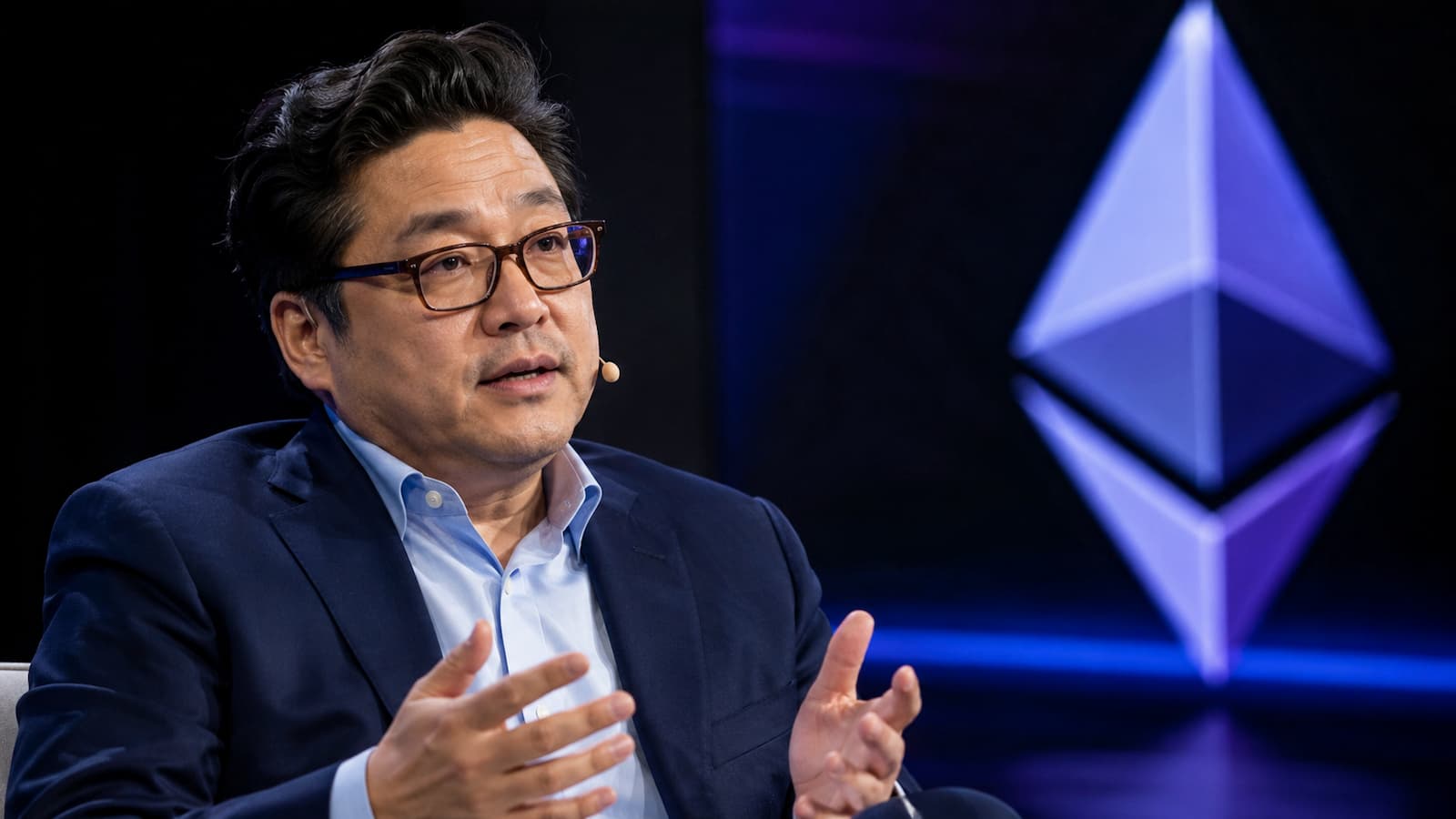 Tom Lee durante una intervención sobre Ethereum y la paciencia del inversor.