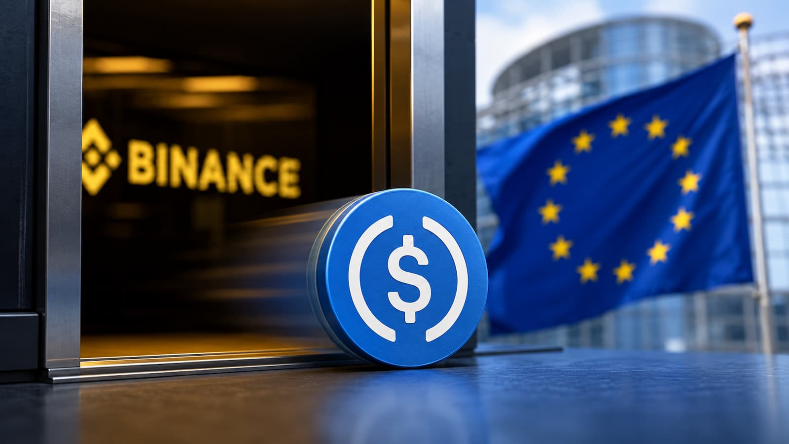 USDC sale de Binance mientras MiCA redefine el acceso de los exchanges a la Unión Europea.