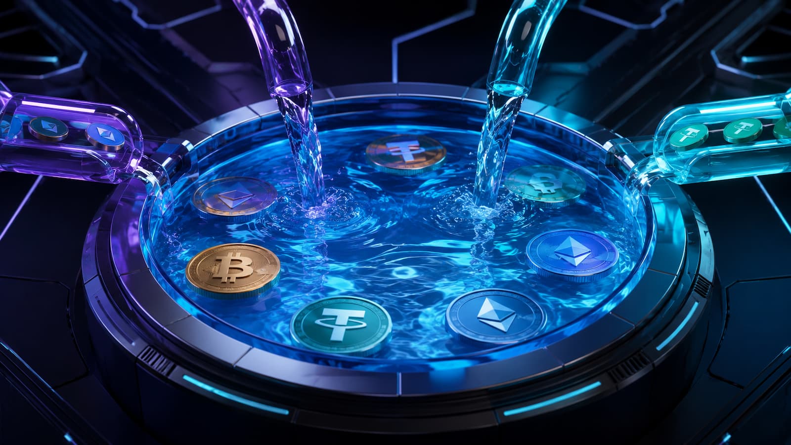 Un pool de liquidez reúne tokens para facilitar intercambios en un DEX.