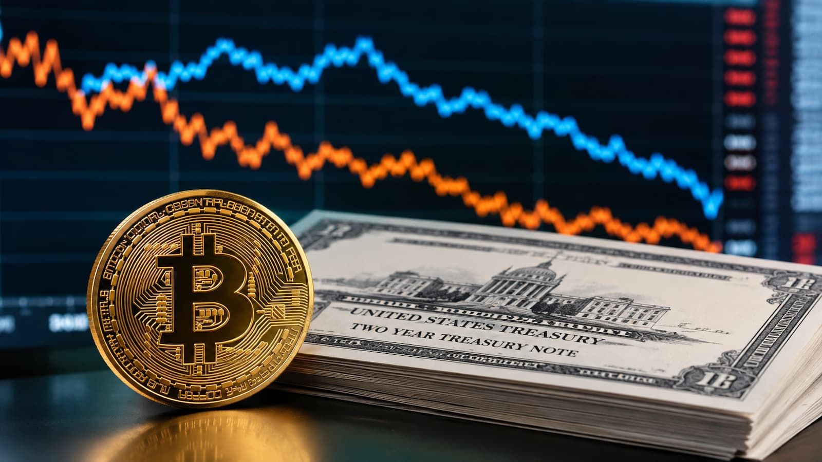 La prima de los futuros de Bitcoin queda por debajo del bono estadounidense a dos años.