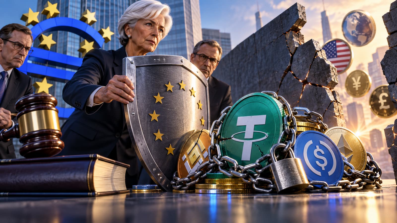 BCE y bancos centrales piden endurecer MiCA y cerrar huecos con las stablecoins.