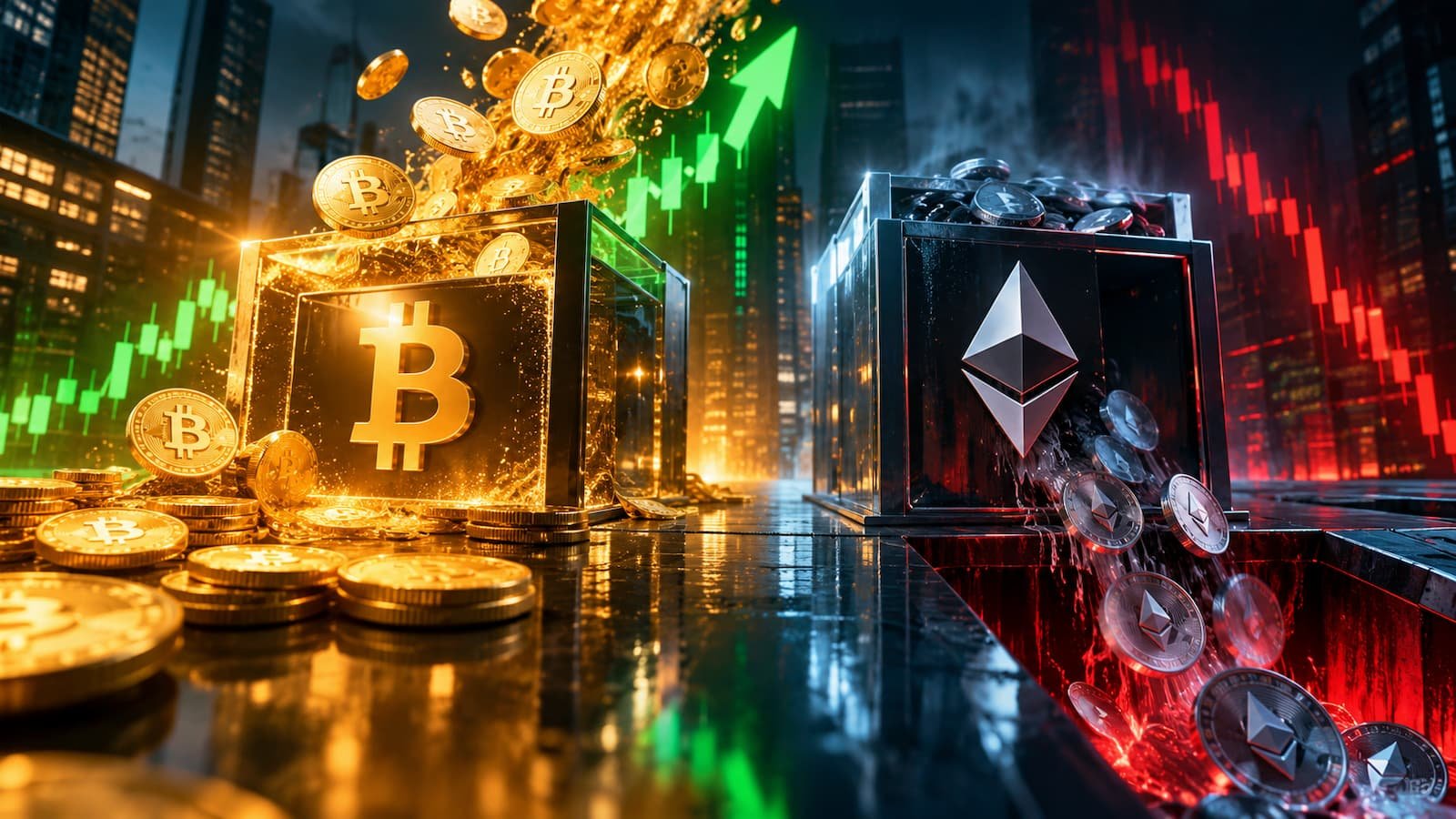 ETF de Ethereum registran salidas de 103,3 millones y los de Bitcoin captan 526,6 millones.
