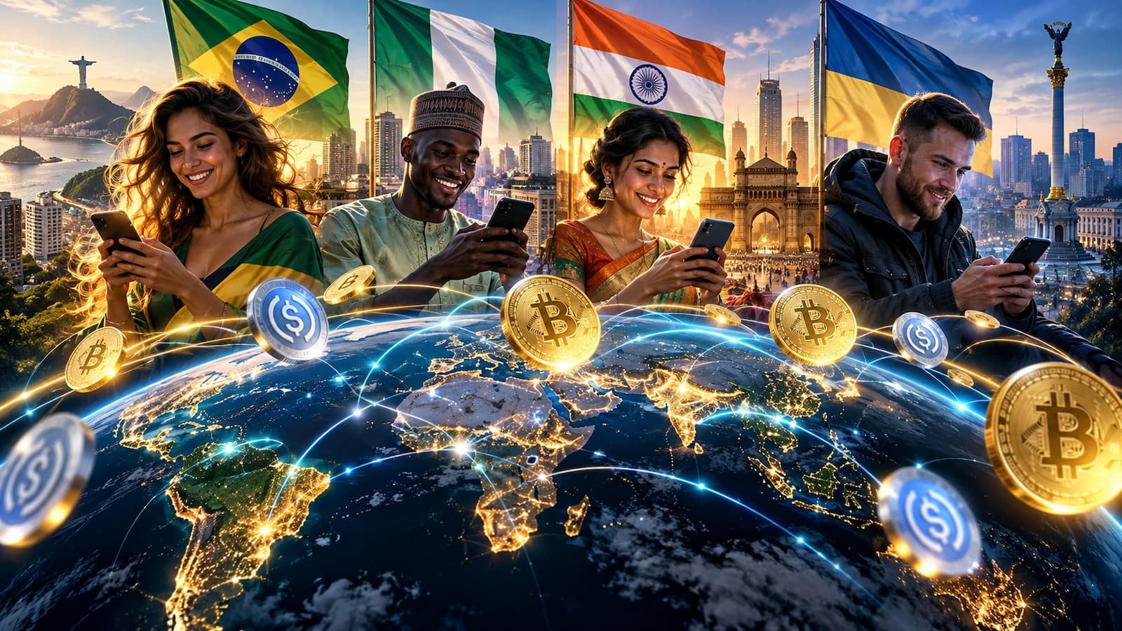 Economías emergentes empujan el uso cripto y las stablecoins ganan peso.